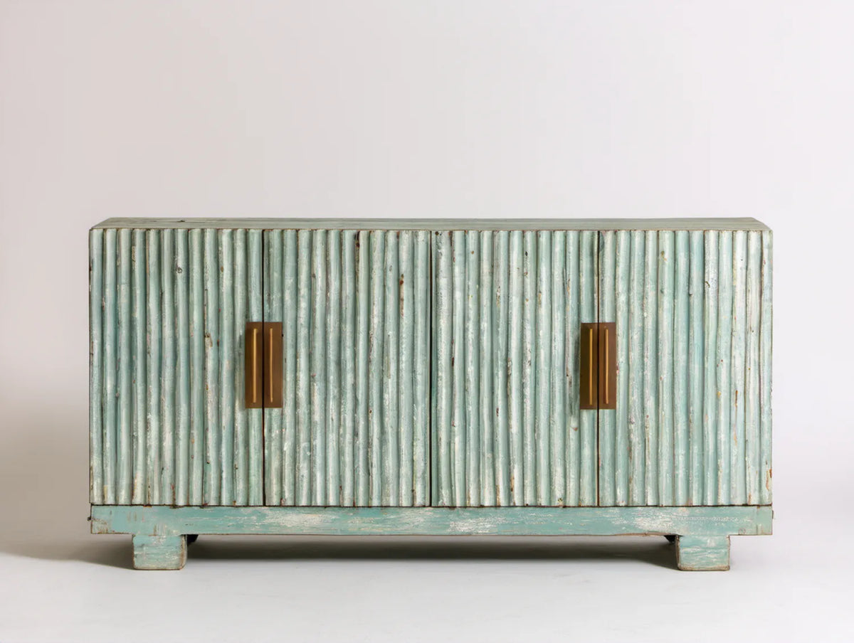 Metalowa szafka dwudrzwiowa w kolorze miętowym 120 x 40 x 80 cm