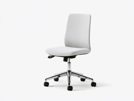 Obrotowe krzesło biurowe jasnoszare 62 x 62 x 88–98 cm