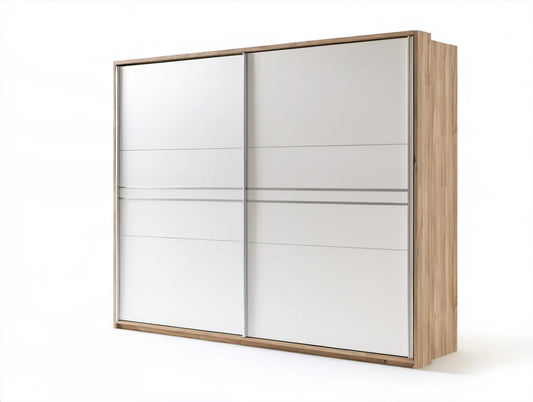 Szafa przesuwna 200 x 60 x 200 cm Biała/Dąb Sonoma